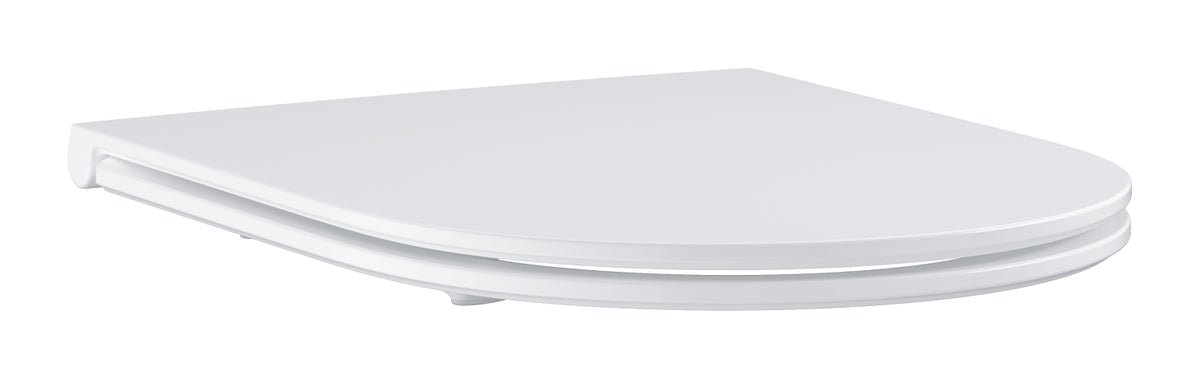 GROHE Bau Keramik WC-Sitz 39913000 Slim mit Soft Close und Deckel, für Bau Keramik WC 39 910 000 (alpinweiß)