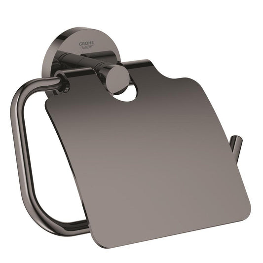 GROHE Essentials WC-Papierhalter 40367 mit Deckel (hard graphite)