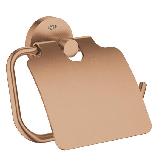 GROHE Essentials WC-Papierhalter 40367 mit Deckel (warm sunset gebürstet)