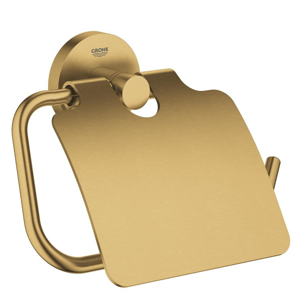 GROHE Essentials WC-Papierhalter 40367 mit Deckel (cool sunrise gebürstet)