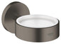 GROHE Essentials Halter 40369 für Glas, Seifenschale oder Seifenspender (hard graphite gebürstet)