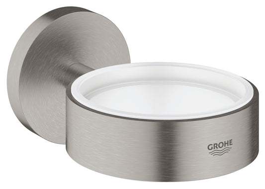 GROHE Essentials Halter für Glas, Seifenschale oder Seifenspender (supersteel)