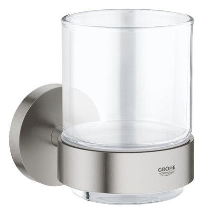 GROHE Essentials Glas mit Halter 40447 (supersteel)
