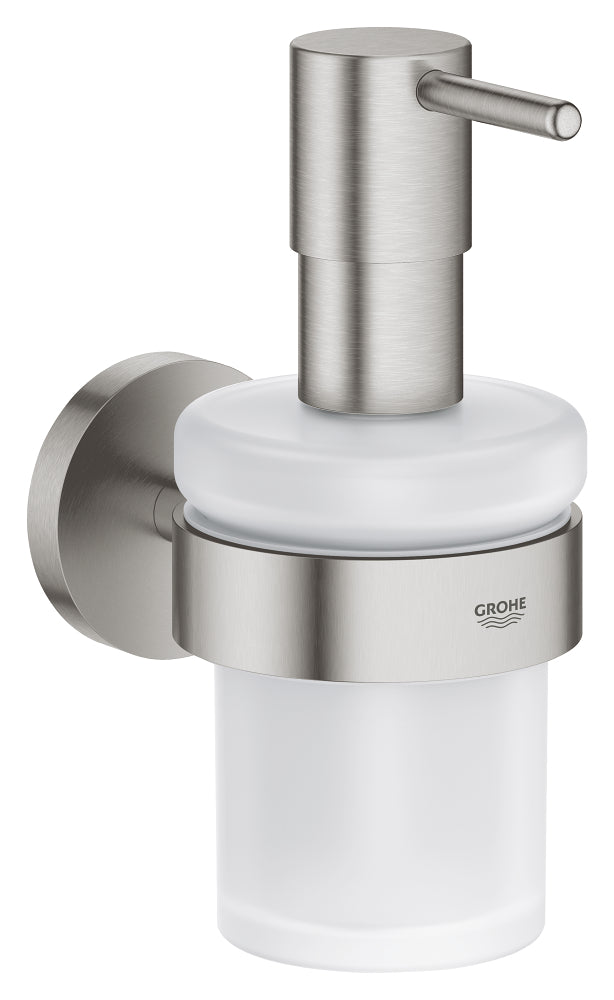 GROHE Essentials Seifenspender 40448 mit Halter (supersteel)