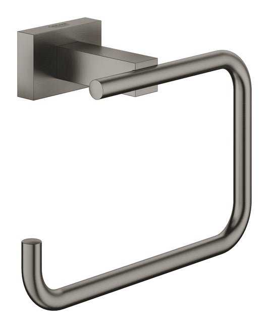 GROHE Essentials Cube WC-Papierhalter 40507 ohne Deckel (hard graphite gebürstet)
