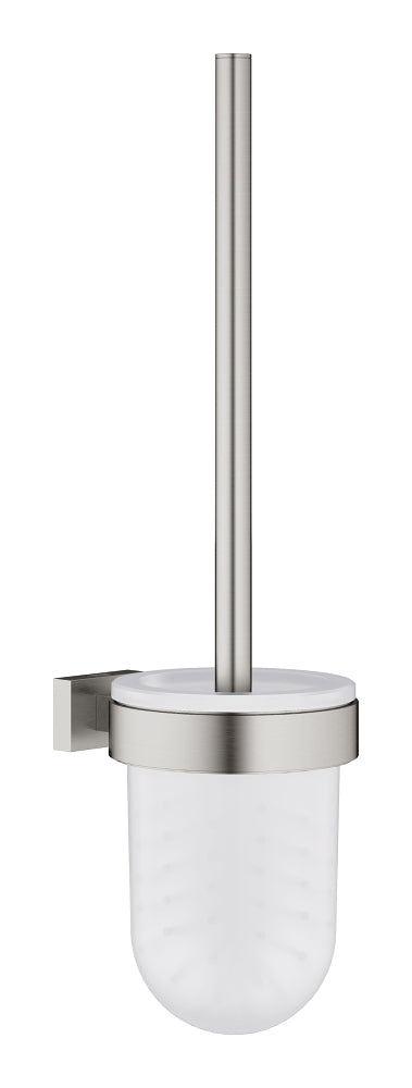 Grohe Essentials Cube Toilettenbürstengarnitur 40513, Wandmontage (supersteel)