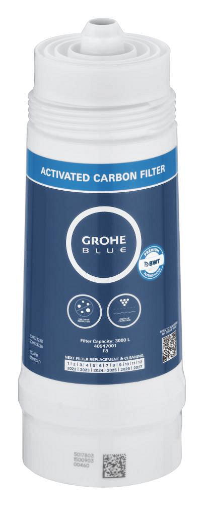 GROHE Blue Aktivkohlefilter 40547, BWT Austauschfilter, Kapazität 3000 l