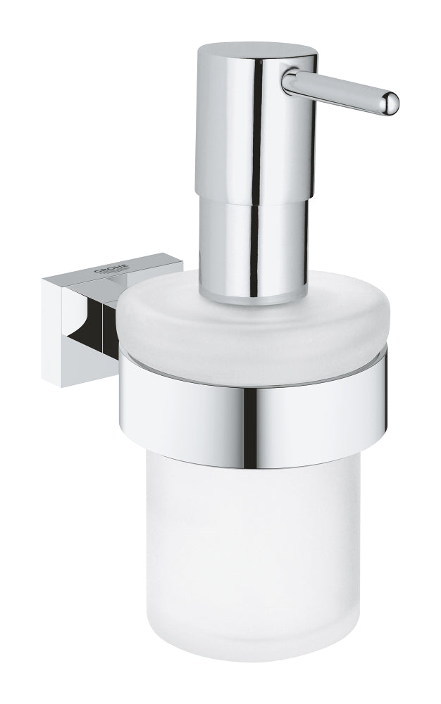 GROHE Essentials Cube Seifenspender 40756 mit Halter (chrom)