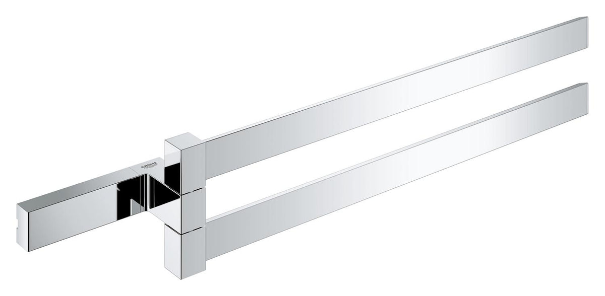 Grohe Selection Cube Doppel-Handtuchhalter 40768, 2-armig, schwenkbar, 400 mm (chrom)