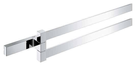 Grohe Selection Cube Doppel-Handtuchhalter 40768, 2-armig, schwenkbar, 400 mm (chrom)