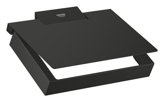 Grohe Selection Cube WC-Papierhalter 40781 mit Deckel (matt black)