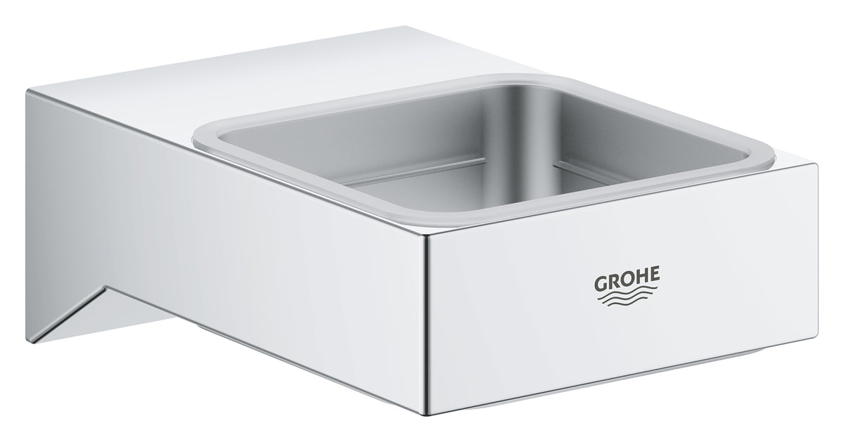 GROHE Selection Cube Halter 40865 für Glas, Seifenschale oder Seifenspender (chrom)