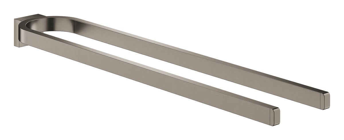 Grohe Selection Handtuchhalter 41059, 2-armig, nicht schwenkbar (hard graphite gebürstet)