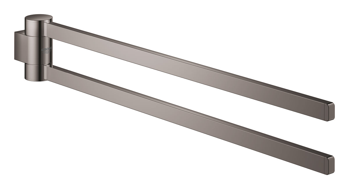 Grohe Selection Handtuchhalter 41063, 2-armig, schwenkbar (hard graphite)
