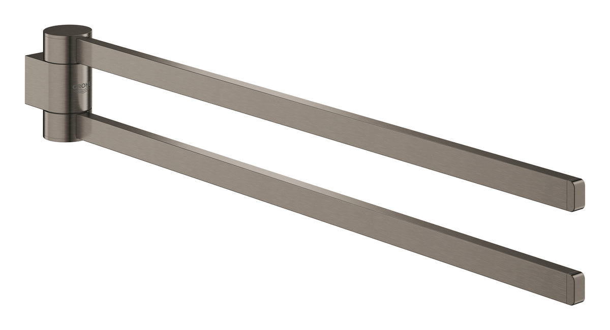 Grohe Selection Handtuchhalter 41063, 2-armig, schwenkbar (hard graphite gebürstet)