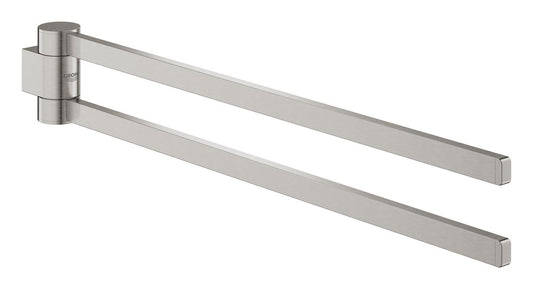 Grohe Selection Handtuchhalter 41063, 2-armig, schwenkbar (supersteel)