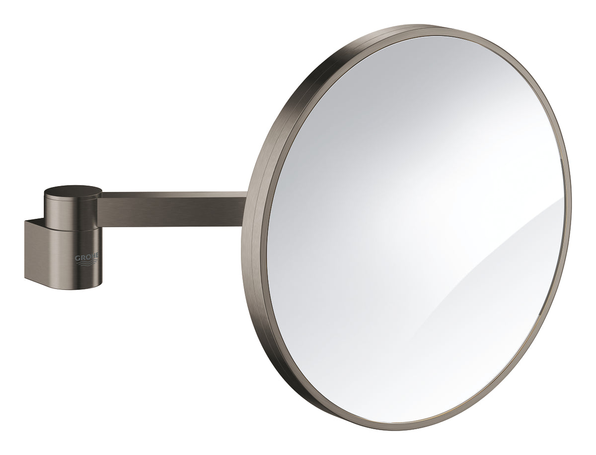 Grohe Selection Kosmetikspiegel 41077, 7-fach Vergrößerung (hard graphite gebürstet)