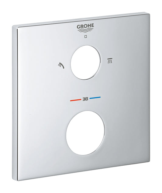 GROHE Rosette eckig für Thermostat-Fertigmontagesets (chrom)