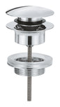 GROHE Ablaufgarnitur 65807 mit Druckstopfen für Waschtische mit Überlauf (chrom)