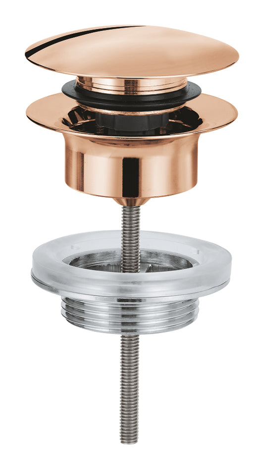 GROHE Ablaufgarnitur 65807 mit Druckstopfen für Waschtische mit Überlauf (warm sunset)