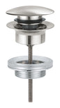 GROHE Ablaufgarnitur 65807 mit Druckstopfen für Waschtische mit Überlauf (supersteel)