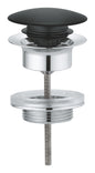 GROHE Ablaufgarnitur 65807 mit Druckstopfen für Waschtische mit Überlauf (velvet black)