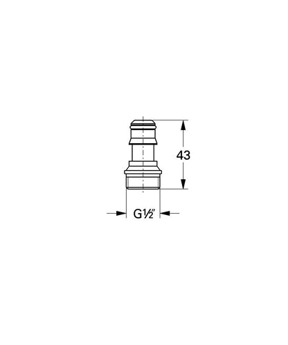 GROHE Relexa Kupplungsstück 28635 für Ersatzzwecke (dunkelgrau)