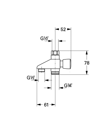 GROHE Umstellung 29736 zur Montage auf Armaturen (chrom)