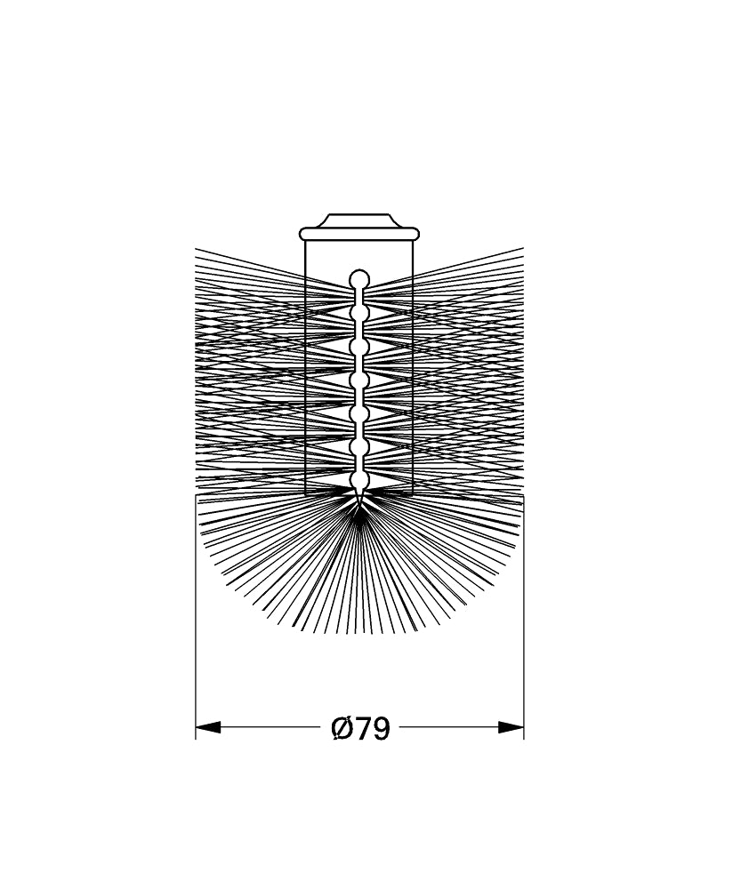 GROHE Ersatzbürstenkopf 40177 für Toilettenbürstengarnitur Taron