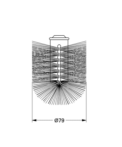 GROHE Ersatzbürstenkopf 40177 für Toilettenbürstengarnitur Taron