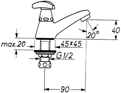 GROHE Eckventil 1/2" x 3/8" mit Längenausgleich (hard graphite gebürstet)