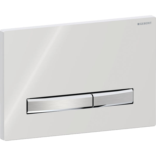 Geberit Sigma50 Betätigungsplatte, eckig, 2-Mengen-Spülung (chrom glänzend/chrom gebürstet)