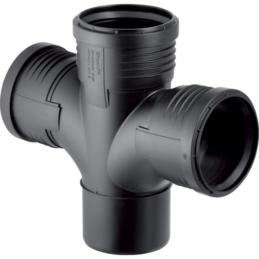 Geberit Silent-PP Bogenabzweig 87,5° zweifach d110/110/75