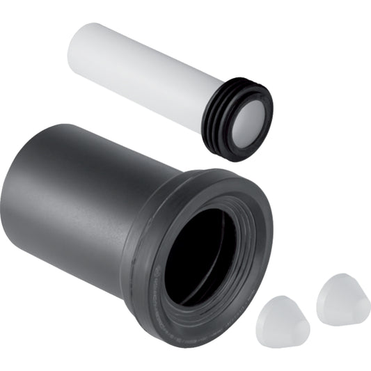 Geberit Anschlussset für Wand-WC d90, Länge 18,5 cm (chrom matt)