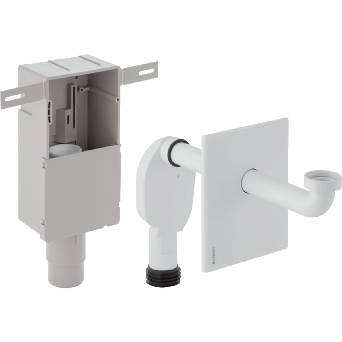 Geberit UP-Geruchsverschluss für Waschbecken, Abgang horizontal, d50-56 (weiß-alpin)