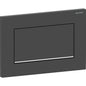 Geberit Sigma10 Betätigungsplatte, eckig, Spül-Stopp-Spülung, verschraubbar (schwarz matt/chrom glänzend)