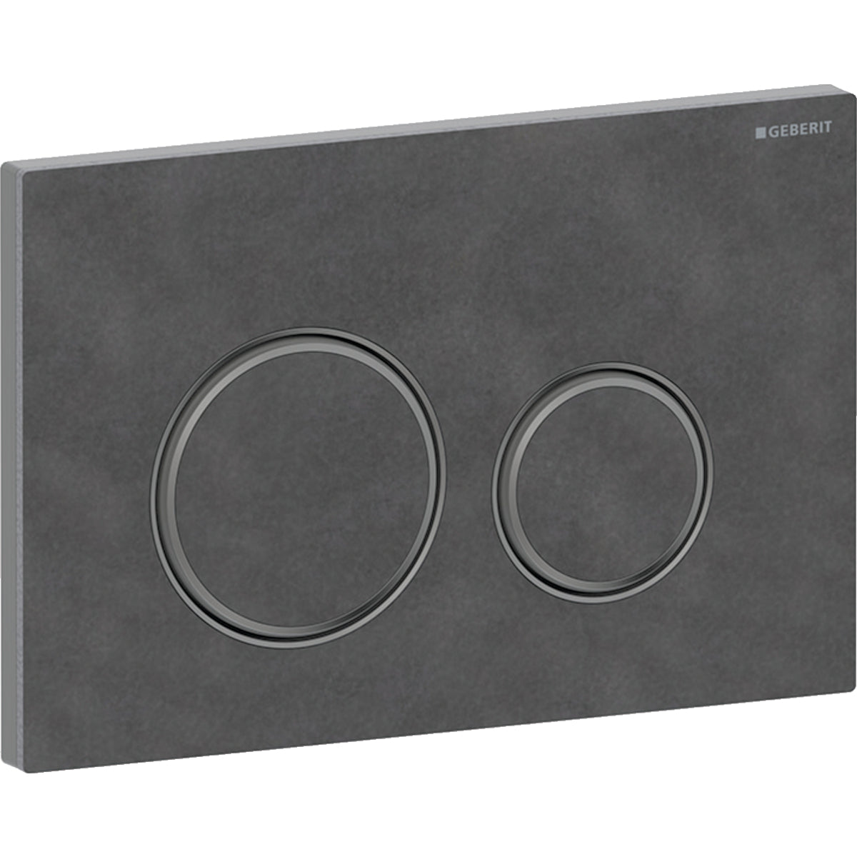 Geberit Sigma50 Betätigungsplatte, rund, 2-Mengen-Spülung (schwarzchrom gebürstet/Mustang-Schiefer)