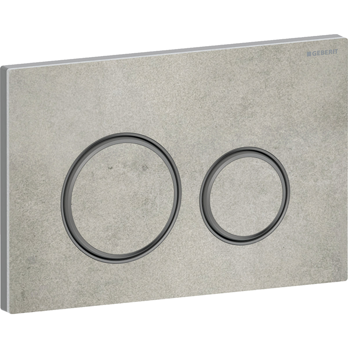 Geberit Sigma50 Betätigungsplatte, rund, 2-Mengen-Spülung (schwarzchrom gebürstet/Betonoptik)
