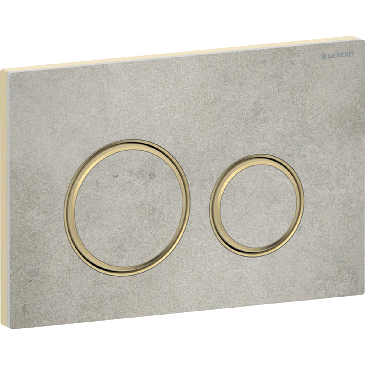 Geberit Sigma50 Betätigungsplatte, rund, 2-Mengen-Spülung (messing gebürstet/Betonoptik)