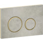 Geberit Sigma50 Betätigungsplatte, rund, 2-Mengen-Spülung (messing gebürstet/Betonoptik)