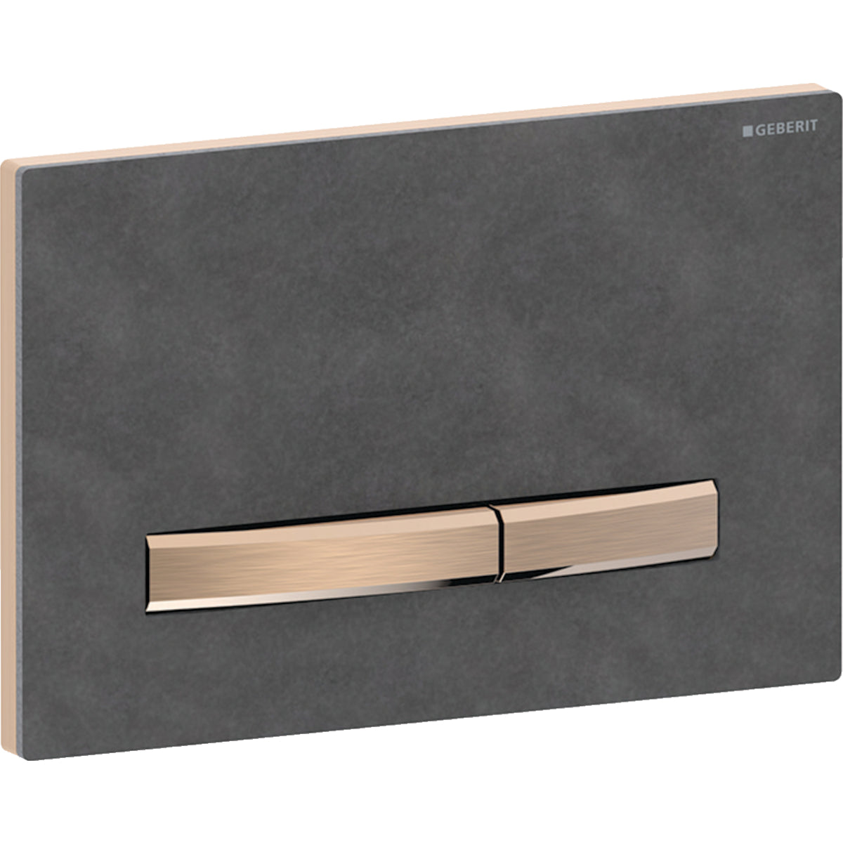 Geberit Sigma50 Betätigungsplatte, eckig, 2-Mengen-Spülung (rotgold gebürstet/Mustang-Schiefer)