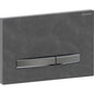 Geberit Sigma50 Betätigungsplatte, eckig, 2-Mengen-Spülung (schwarzchrom gebürstet/Mustang-Schiefer)