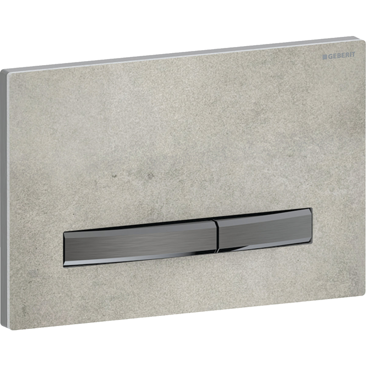 Geberit Sigma50 Betätigungsplatte, eckig, 2-Mengen-Spülung (schwarzchrom gebürstet/Betonoptik)