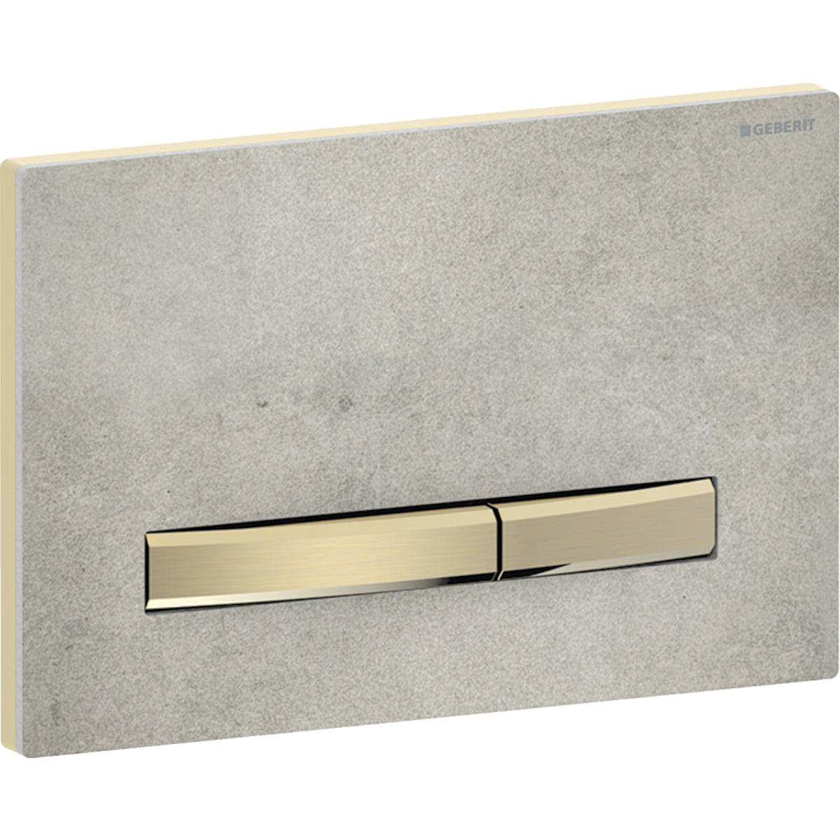 Geberit Sigma50 Betätigungsplatte, eckig, 2-Mengen-Spülung (messing gebürstet/Betonoptik)