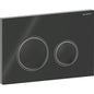 Geberit Sigma50 Betätigungsplatte, rund, 2-Mengen-Spülung (schwarzchrom gebürstet/schwarz Glas)