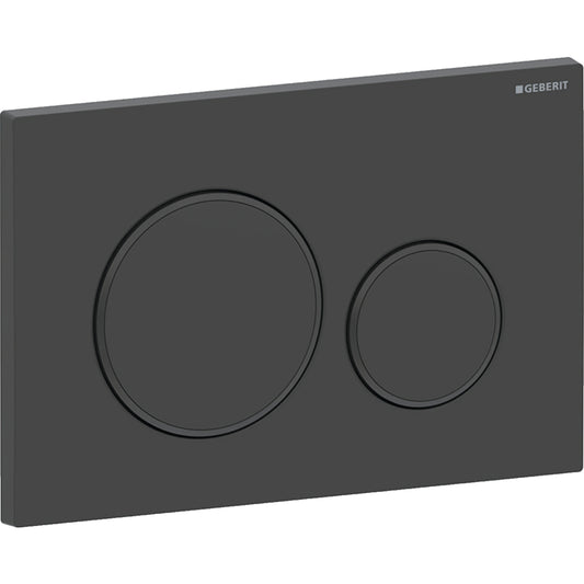 Geberit Sigma20 Betätigungsplatte, rund, 2-Mengen-Spülung (schwarz matt/schwarz glänzend)