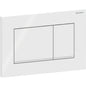 Geberit Sigma20 Betätigungsplatte, eckig, 2-Mengen-Spülung (weiß glänzend/weiß matt)