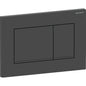 Geberit Sigma20 Betätigungsplatte, eckig, 2-Mengen-Spülung (schwarz matt/schwarz glänzend)
