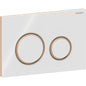 Geberit Sigma50 Betätigungsplatte, rund, 2-Mengen-Spülung (rotgold gebürstet/weiß Glas)