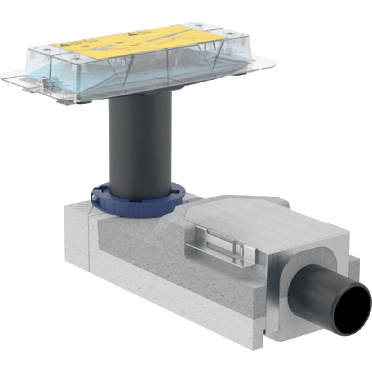 Geberit Rohbauset für CleanLine Duschrinnen, Estrichhöhe am Einlauf 90-220 mm, d 50